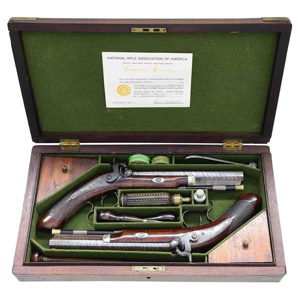DELIGHTFUL CASED PAIR OF NRA WINNING PHILADELPHIA