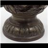 Image 10 : A Small Antique Chinese Brass Relief Vase With Elephant Handles