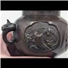 Image 8 : A Small Antique Chinese Bronze Relief Vase With Animal Handles