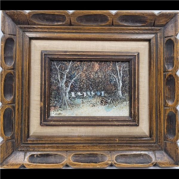 Framed Kaven Signed Oil On Board Painting