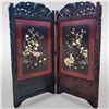 Image 1 : 19th C Japanese Lacquered Wood Screen With Carved Bone