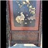 Image 3 : 19th C Japanese Lacquered Wood Screen With Carved Bone