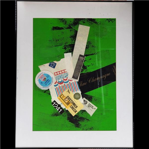 Jon Henry (American, 1916-1990) Original Mixed Media Painting, "Brigham's" 1981