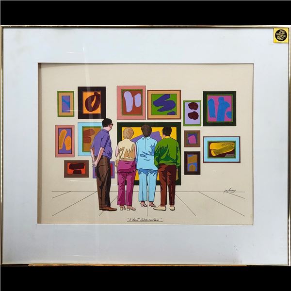 Jon Henry (American, 1916-1990) Original Painting, "I Don't Like Realism" 1988