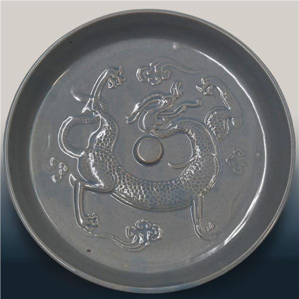 Chinese Song Style Ru Kiln Sky Celadon Glazed Brush Washer