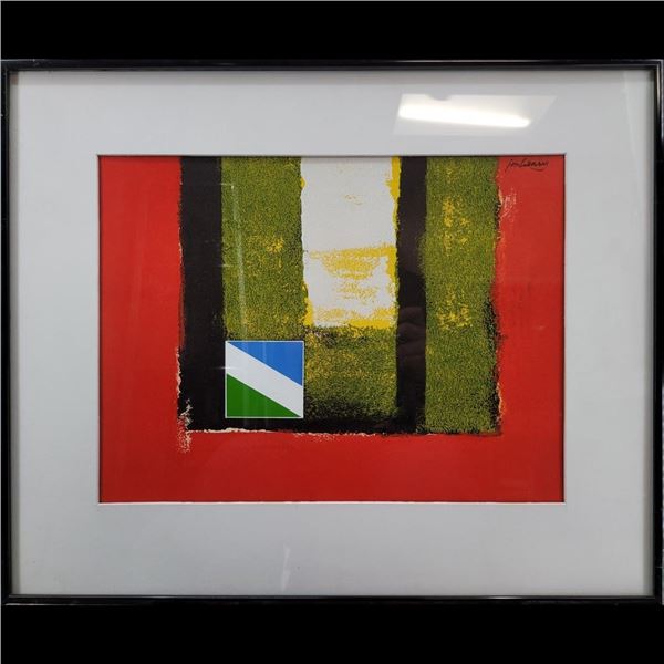 American Jon Henry Signed And Framed Original Acrylic On Board "Spaggs Series #2" 1987