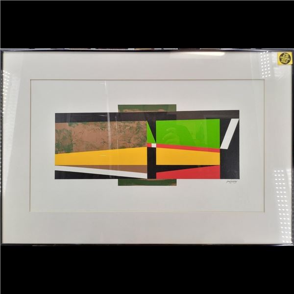 American Jon Henry Signed And Framed Original Acrylic On Board "Tiffany Series #146" 1988
