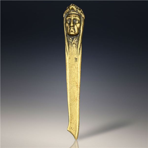 An Early 20th Century Italian Art Deco Figural Brass Letter Opener