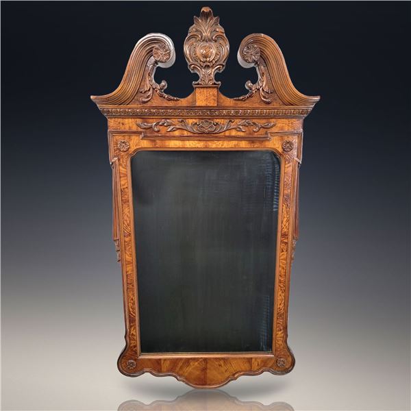 Possible 19th C Antique  Carved Wood Frame Mirror