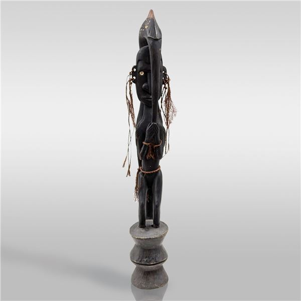 A Finely Carved Wooden Papua New Guinean Tribal Standing Figure