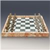 Image 1 : Antique Marble & Metal Italian Chess Set