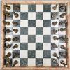 Image 3 : Antique Marble & Metal Italian Chess Set