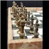 Image 4 : Antique Marble & Metal Italian Chess Set