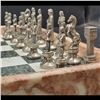 Image 5 : Antique Marble & Metal Italian Chess Set