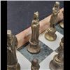 Image 8 : Antique Marble & Metal Italian Chess Set