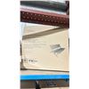 Image 3 : PATIOFLARE PF10014 TEAK FRAMED BLACK MESH FOLDING 2 SEAT OUTDOOR PATIO BENCH *IN BOX*