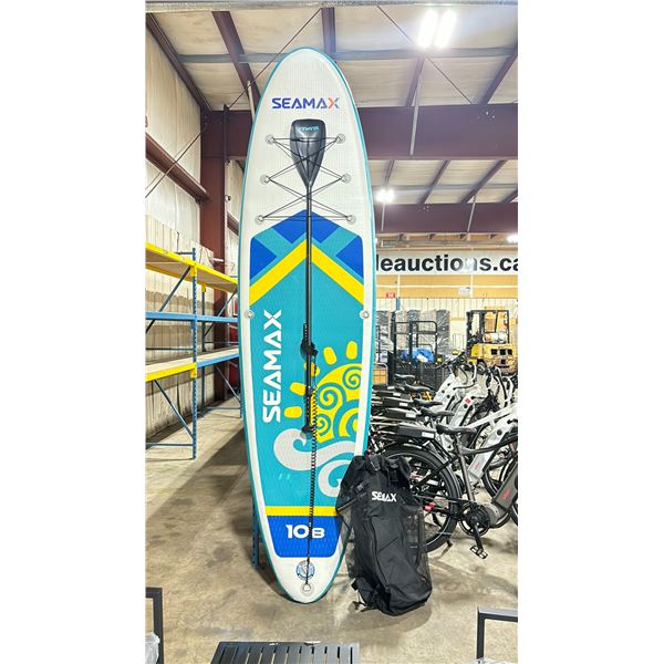 SEAMAX SEADANCER 108 BLUE INFLATABLE STAND UP PADDLE BOARD WITH BACKPACK, PUMP, PATCH KIT, LEASH &