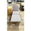 Image 2 : PATIOFLARE PF10145 ACACIA WOODEN FOLDABLE OUTDOOR PATIO LOUNGER WITH A GREY CUSHION