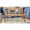 Image 1 : PATIOFLARE PF-BB245 TEAK WOODEN 3 SEAT OUTDOOR PATIO FOLDING BENCH **DISPLAY MODEL**