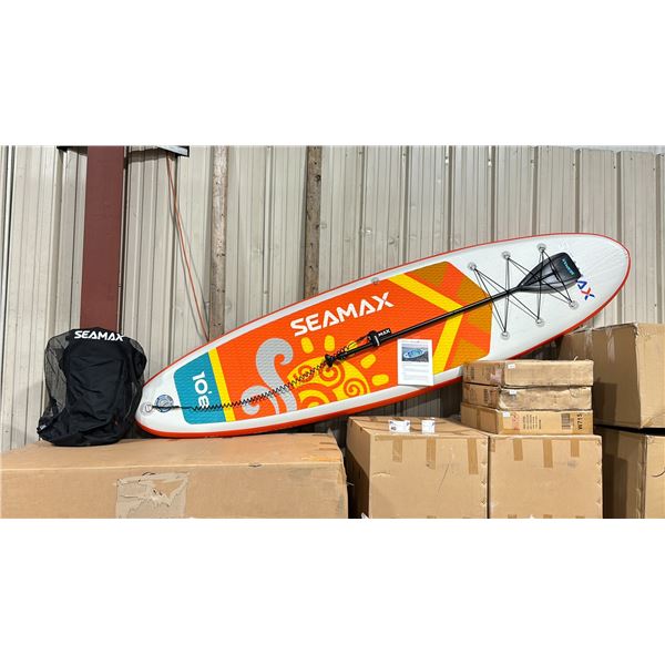 SEAMAX SEADANCER 108 ORANGE INFLATABLE STAND UP PADDLE BOARD WITH BACKPACK, PUMP, PATCH KIT, LEASH &