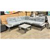 Image 1 : VOGUE COLLECTION EVA 3 PCS DARK GREY MODERN OUTDOOR PATIO SECTIONAL WITH GREY CUSHIONS