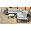 Image 2 : VOGUE COLLECTION EVA 3 PCS DARK GREY MODERN OUTDOOR PATIO SECTIONAL WITH GREY CUSHIONS