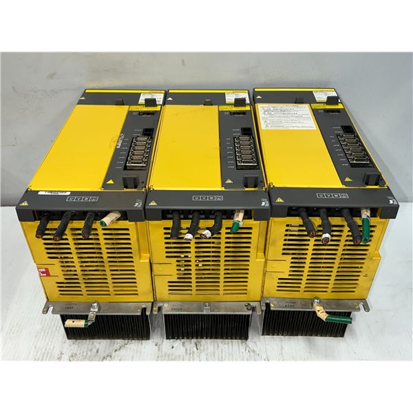 (3) Fanuc #A06B-6121-H030#H550 aiSP 30HV Drives