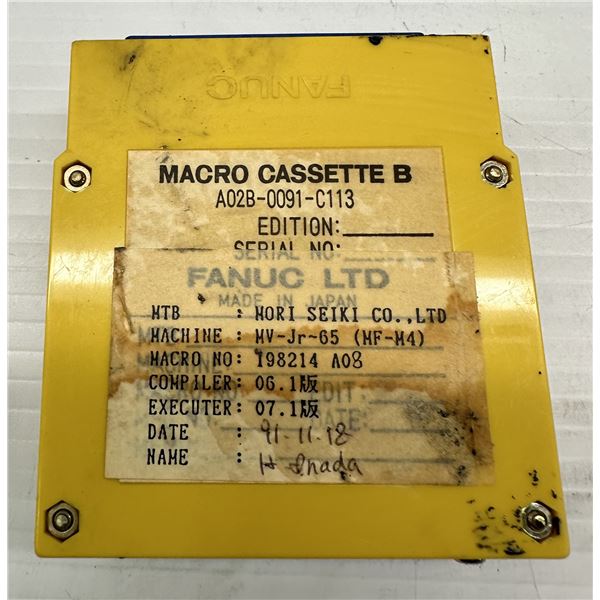 Fanuc #A02B-0091-C113 Macro Cassette B