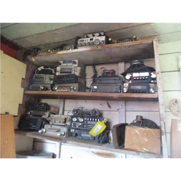 Lot of Assorted CB Radios and Car Radio Parts - Speakers