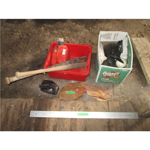 Balls - Bat s - Gloves - Gas Can