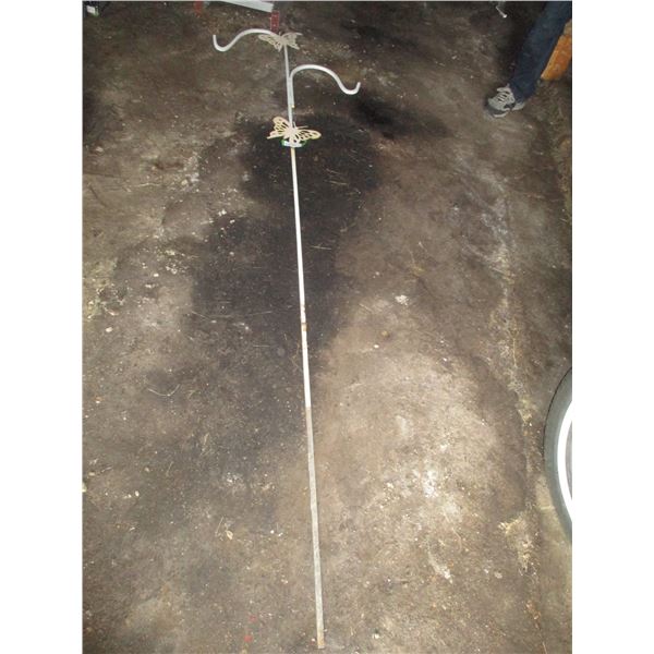 8ft Double Plant Hook - w/ Butterfly Design