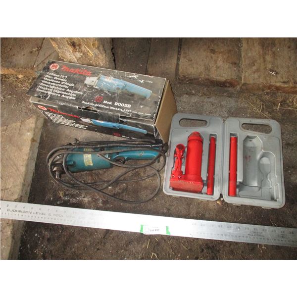 5" Makita Disc Grinder and Bottle Jack in Case