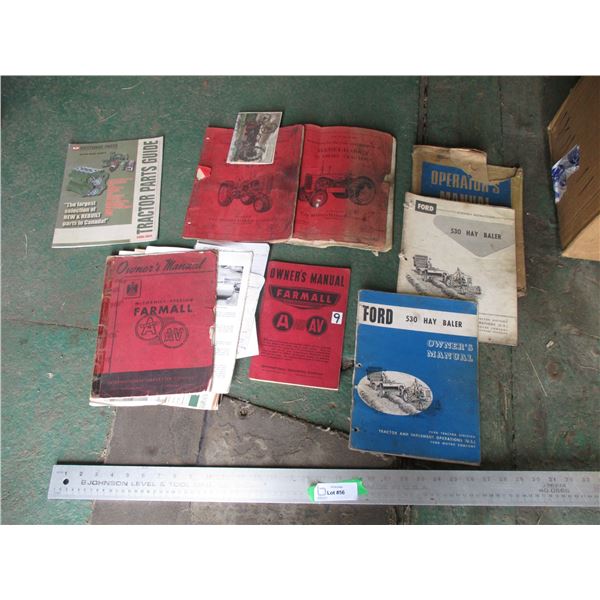 (5) Owner Manuals - Massey-Harris, Farmall, Ford, 55Massy Diesel