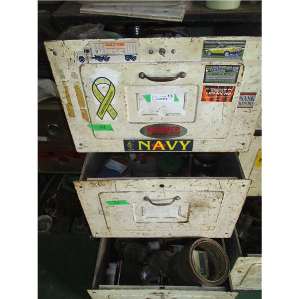 (3) Drawers of Scrap - Springs, Copper Fittings Misc.