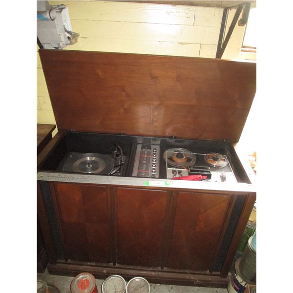 Panasonic MCM Stereo Cabinet w/ Record Player, Reel-to-Reel and Am-Fm Radio