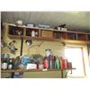 Image 1 : Assorted Contents of Shelves - Safety Glasses, Hair Clippers, Mirror Dice, Dust Masks