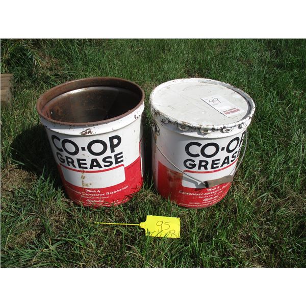 (2) Coop Grease Pails - Empty