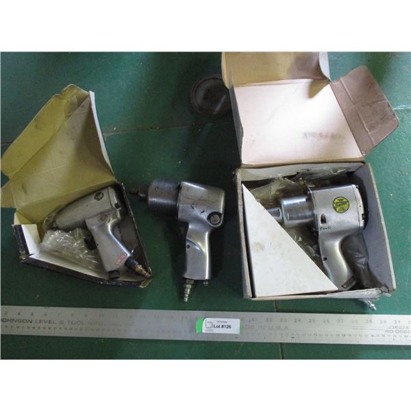 (3) Air Tools - 1/2 Impact Wrench, 3/8 Drive Impact Wrench