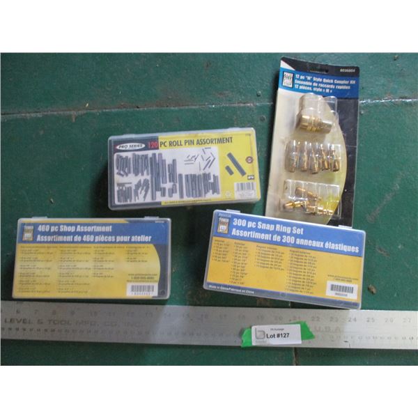 Coupler Kit - Rolling Pin Assortment - 460pc. Snap Ring Set - Shop Assortment Kit