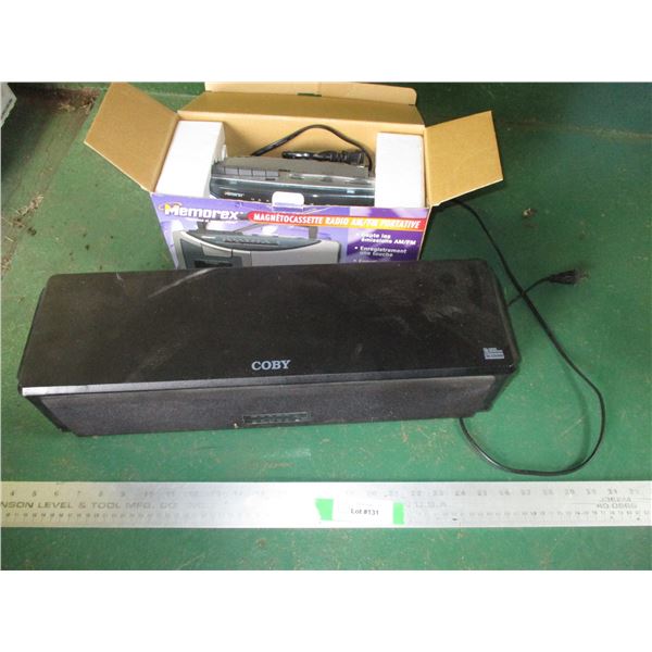 Coby Subwoofer - Memorex AM/FM Radio Cassette Player