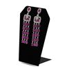 Image 2 : 9.09 ctw Ruby and 2.20 ctw Diamond Platinum Chandelier Earrings