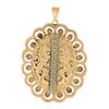 Image 1 : Vintage 14k Gold Hand Engraved Lions Open Frame Locket Pendant w/ Hebrew Writing