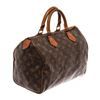 Image 2 : Louis Vuitton Brown Monogram Canvas Leather Speedy 30 Satchel Bag