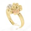 Image 7 : 18k Multi Tone Gold Detailed Polished Finish Multicolor Buttercup Flower Ring