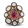 Image 1 : 1.23 ctw Tourmaline and 0.35 ctw Diamond Ring