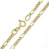 Image 5 : Unisex Italian 14K Yellow Gold 20" Long 2.8mm Solid Figaro Link Chain Necklace