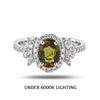 Image 1 : 1.56 ctw Alexandrite and 0.41 ctw Diamond Platinum Ring (GIA CERTIFIED)