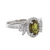 Image 2 : 1.56 ctw Alexandrite and 0.41 ctw Diamond Platinum Ring (GIA CERTIFIED)