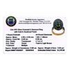 Image 5 : 0.40 ctw Emerald and 0.58 ctw Diamond Silver Ring