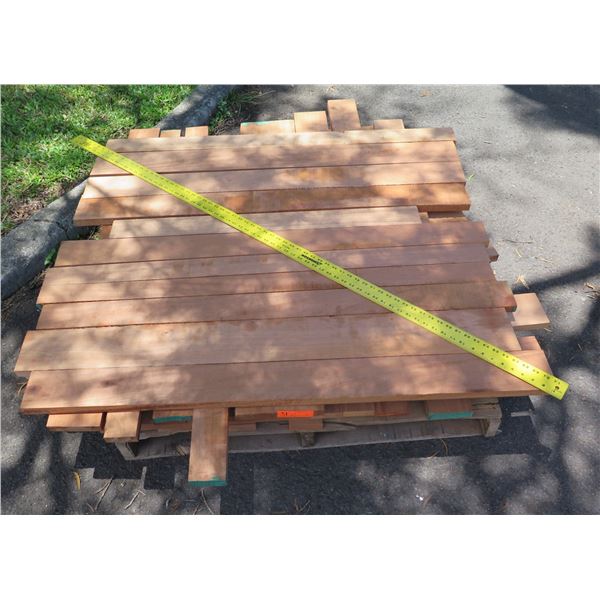 Pallet Mahogany Wood Misc Lengths to 52"L